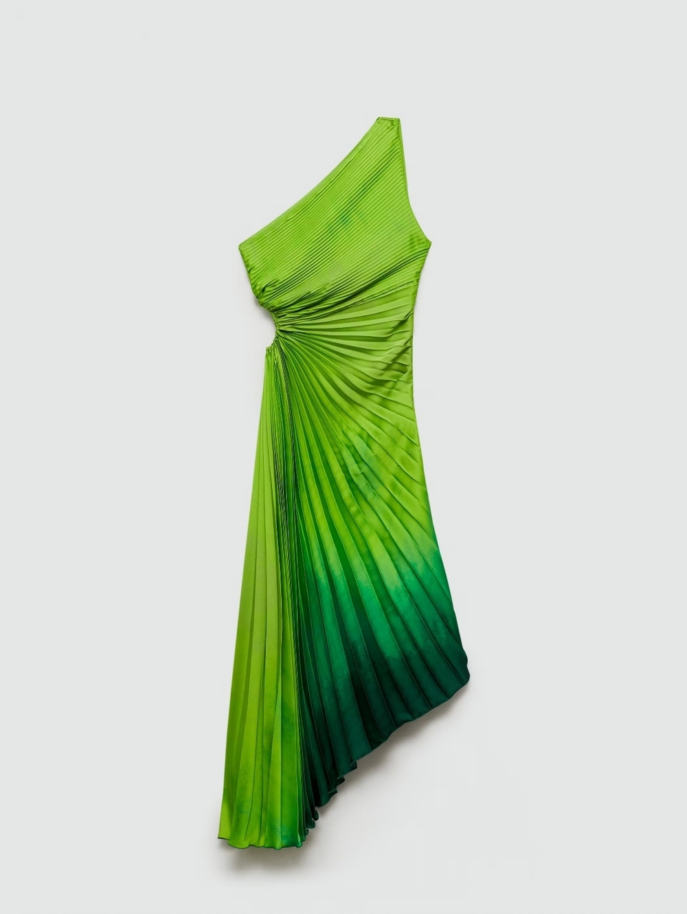 MNG Asymmetrical pleated dress
